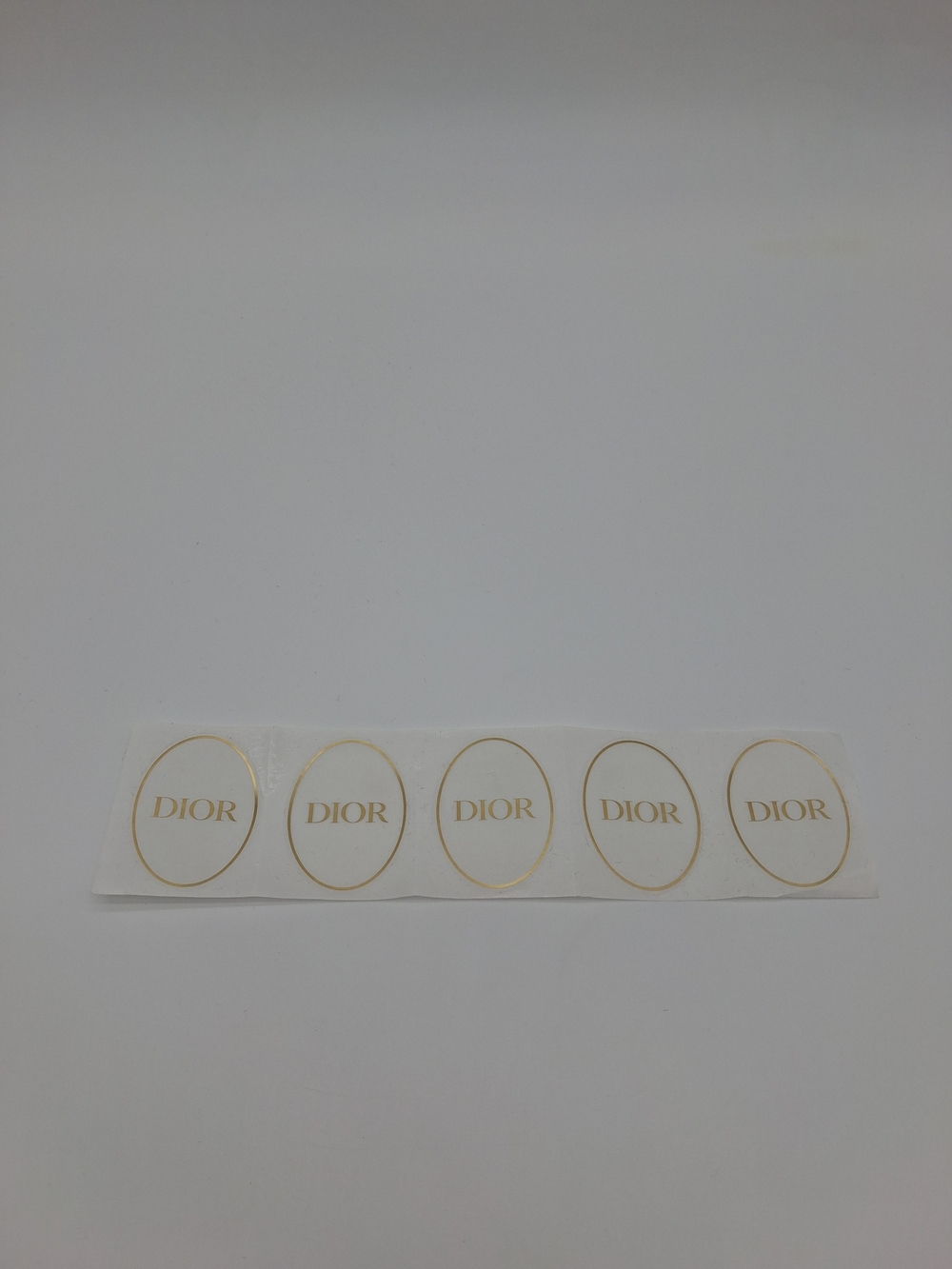 DIOR Gold Logo Oval Gift Packaging Seals Stickers Set of 5 Authentic Boutique
